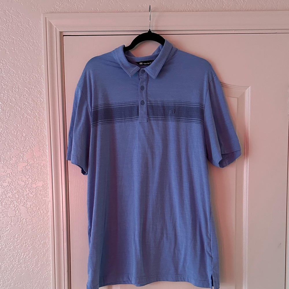 Travis Mathew Light Blue Polo Shirt